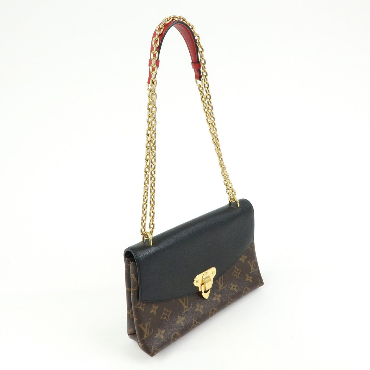 Louis Vuitton Saint Placide Monogram Canvas And Leather Brown Canvas Handbag (Pre-Owned)