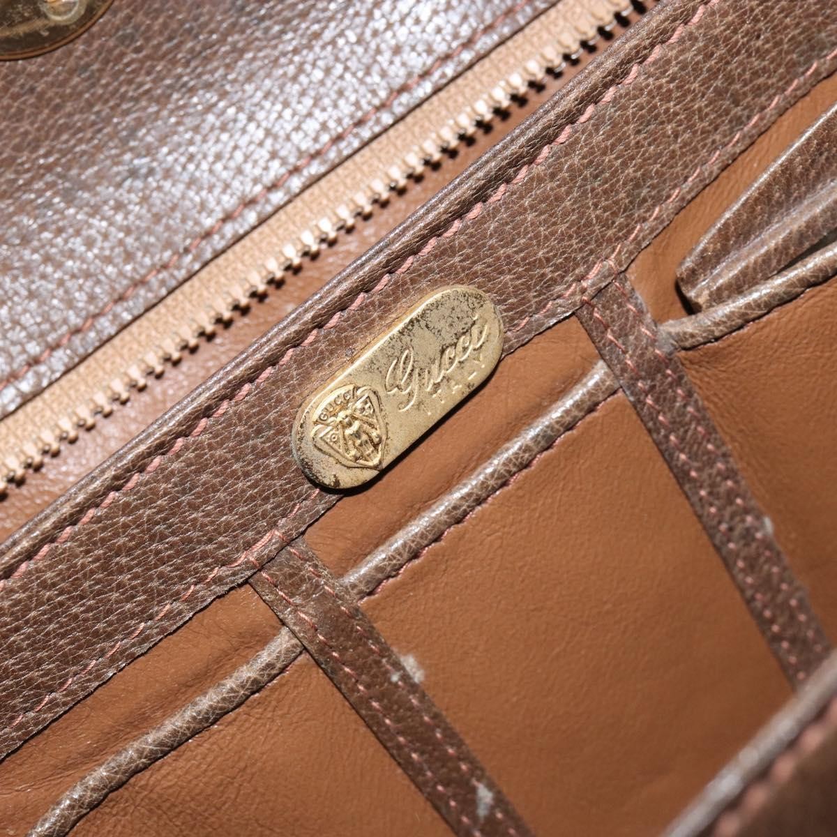 Gucci Vintage Leather Brown Leather Shoulder Bag Bag (Pre-Owned)