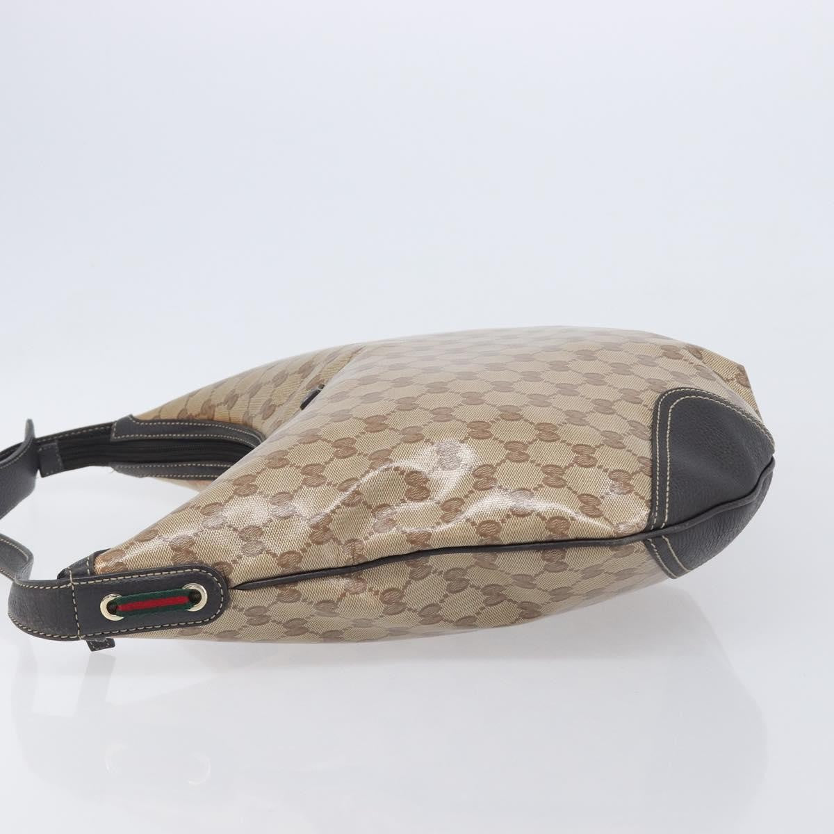 Gucci Nice Hobo Patent Canvas Beige Canvas Shoulder Bag Bag (Pre-Owned)