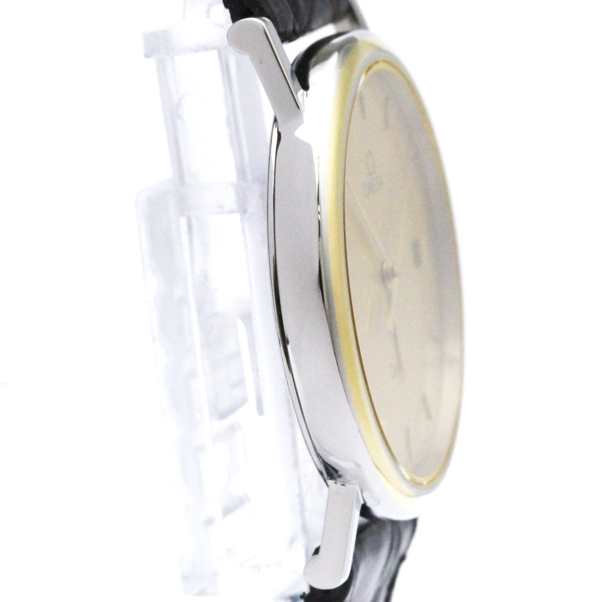 Omega De Ville Quartz Stainless Steel And Gold Plated Watch (Pre-Owned)