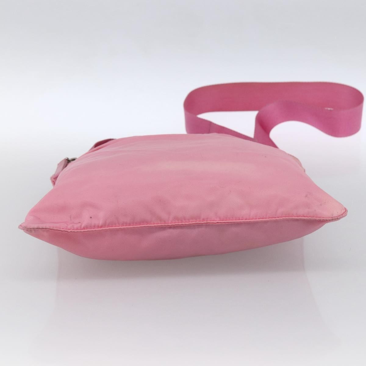 Prada Front Pocket Messenger Tessuto Pink Nylon Shoulder Bag Bag (Pre-Owned)