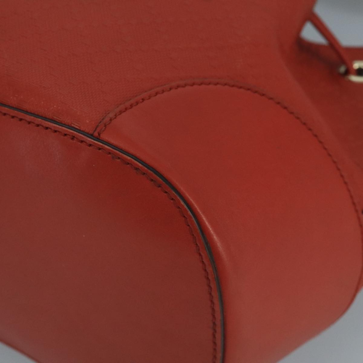 Gucci Bright Bucket Diamante Leather Orange Leather Bag (Pre-Owned)