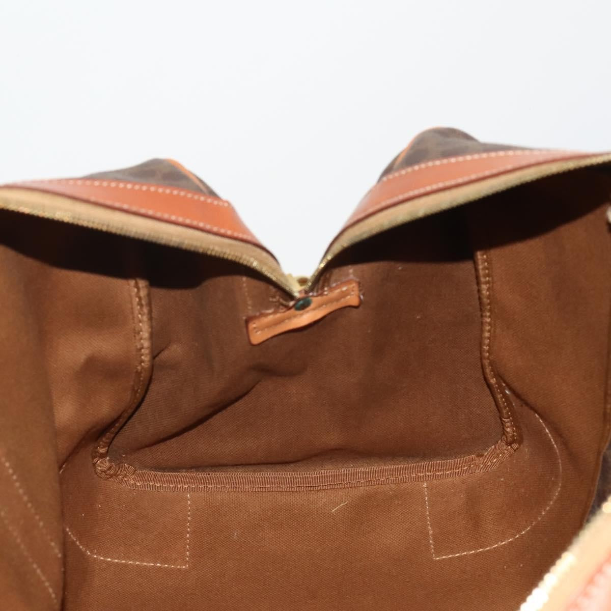 Celine Boston Triomphe Coated Canvas Brown Pvc Handbag (Pre-Owned)