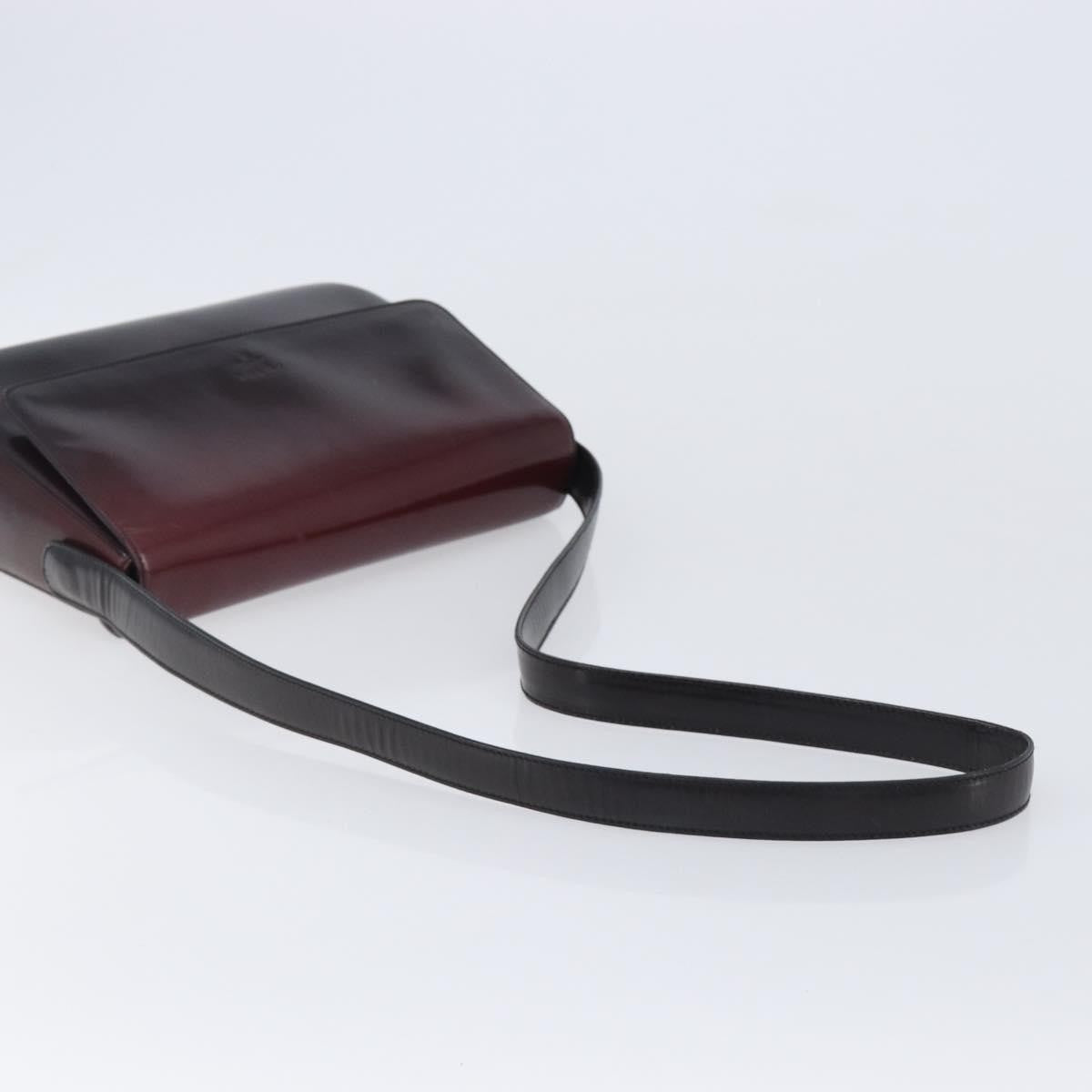 Prada Shoulder Leather Burgundy Patent_Leather Shoulder Bag Bag (Pre-Owned)
