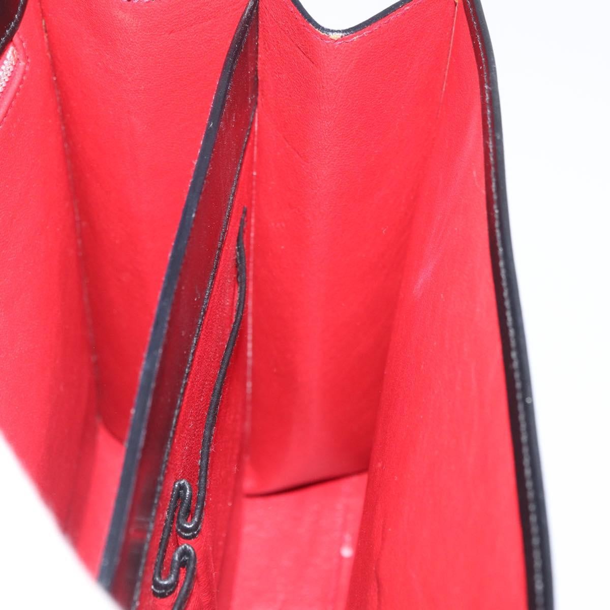 Celine Top Handle Leather Black Leather Handbag (Pre-Owned)