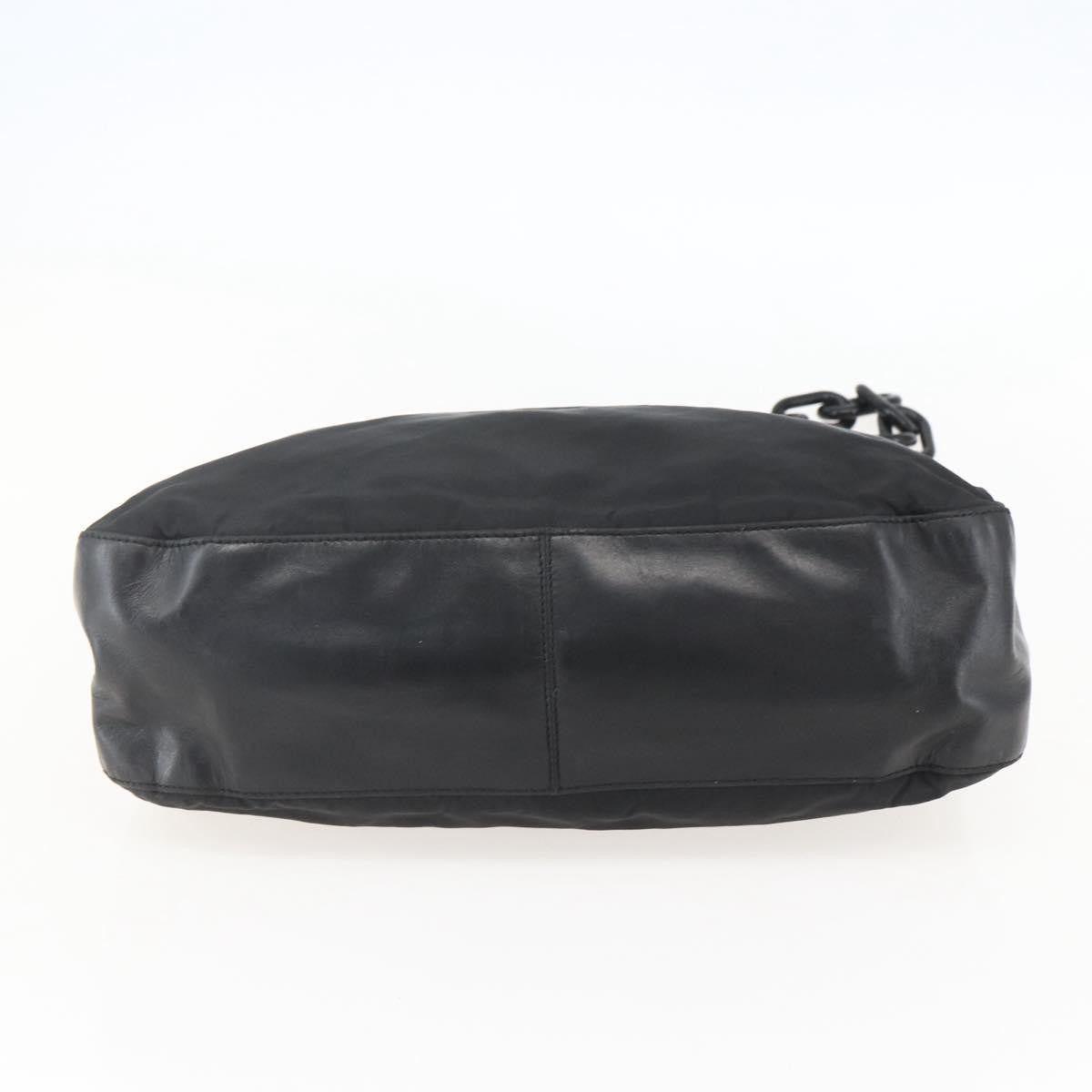 Prada Chain Tessuto Black Nylon Shoulder Bag Bag (Pre-Owned)