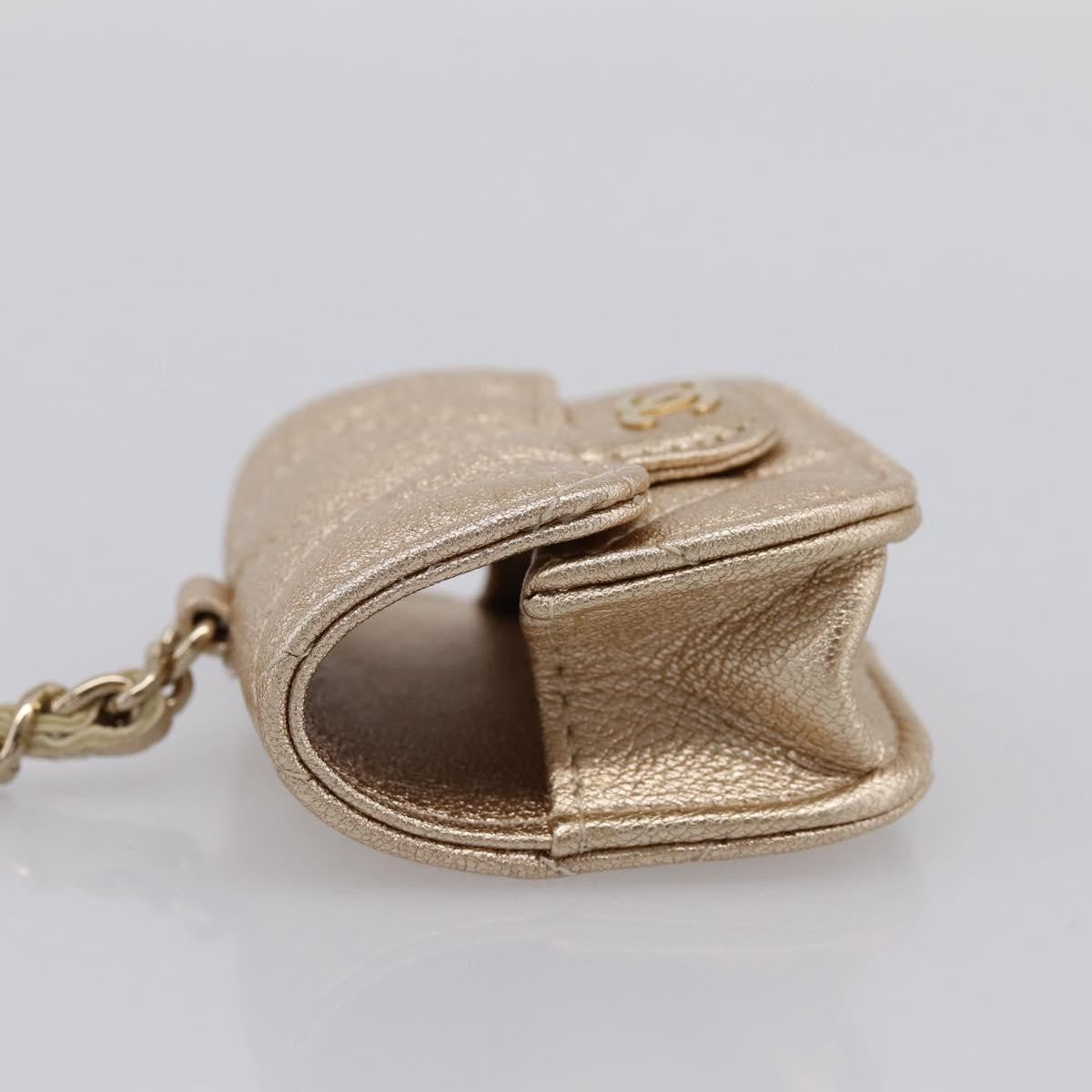 Chanel Pearl Crown Cc Multi Pouches Wristlet Quilted Lambskin Gold Leather Clutche & Pouche Bag (Pre-Owned)
