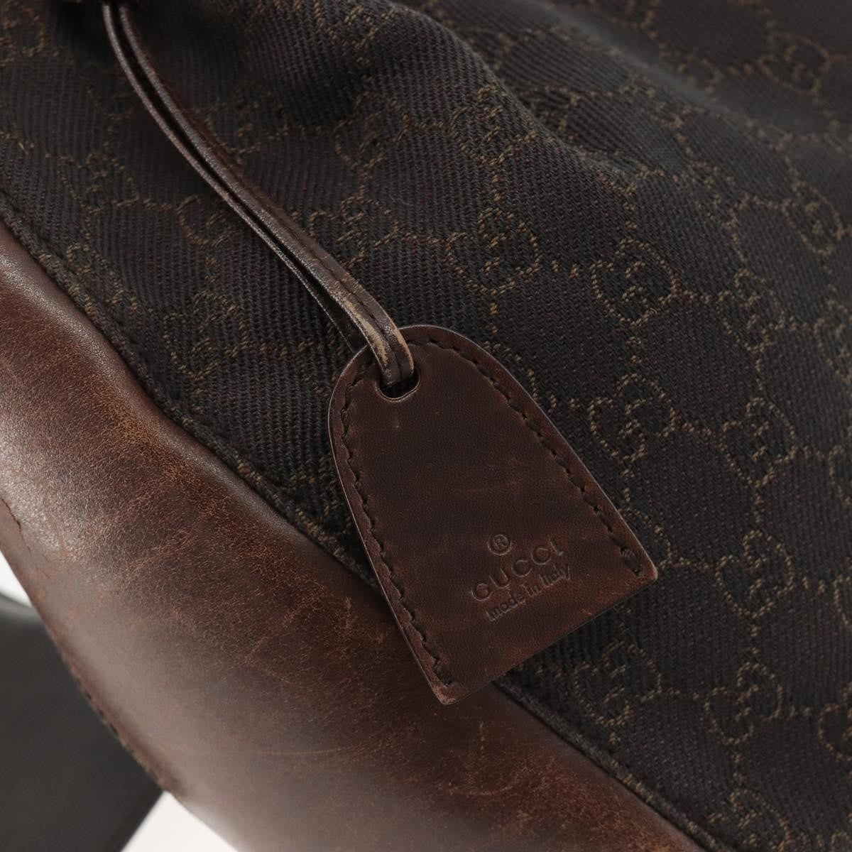 Gucci Vintage Jackie Gg Canvas Brown Canvas Backpack Bag (Pre-Owned)