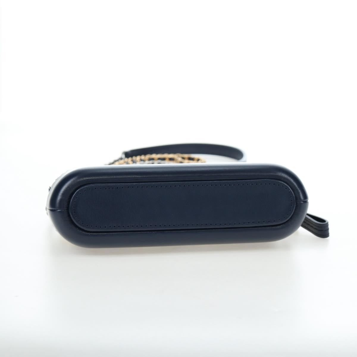 Chanel Gabrielle Tweed Navy Tweed Clutche & Pouche Bag (Pre-Owned)