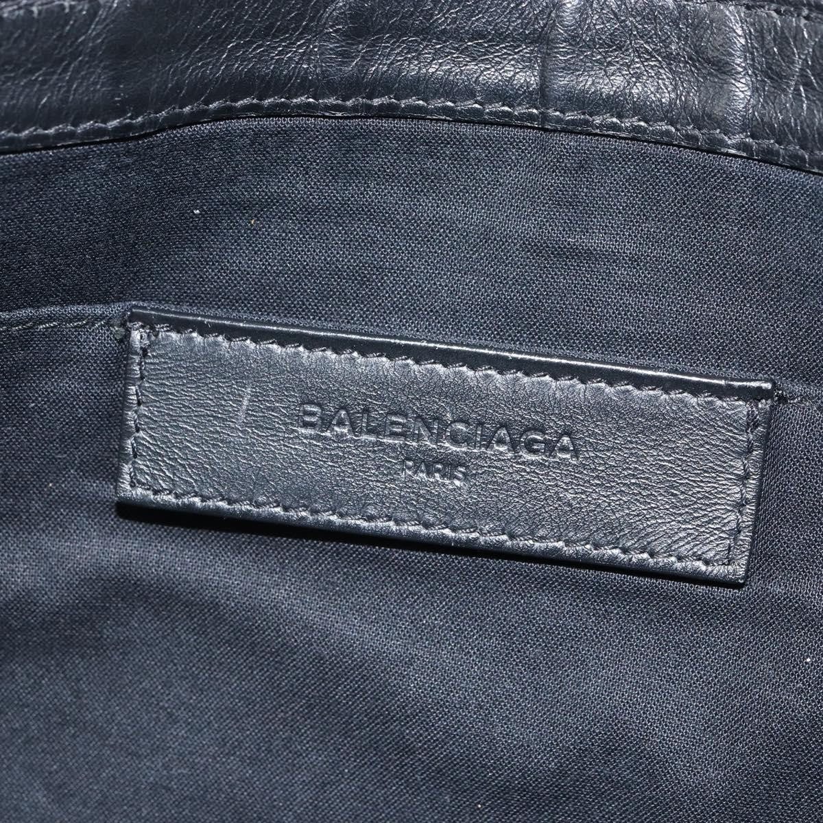 Balenciaga Navy Zip Canvas And Leather Black Canvas Clutche & Pouche Bag (Pre-Owned)