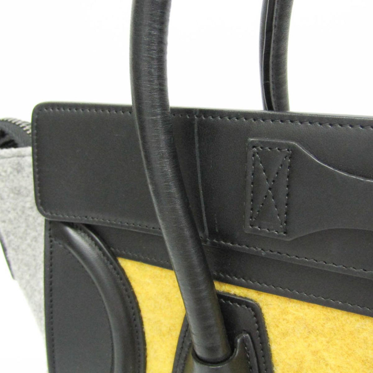 Celine Tricolor Luggage Felt Multicolour Leather Handbag (Pre-Owned)