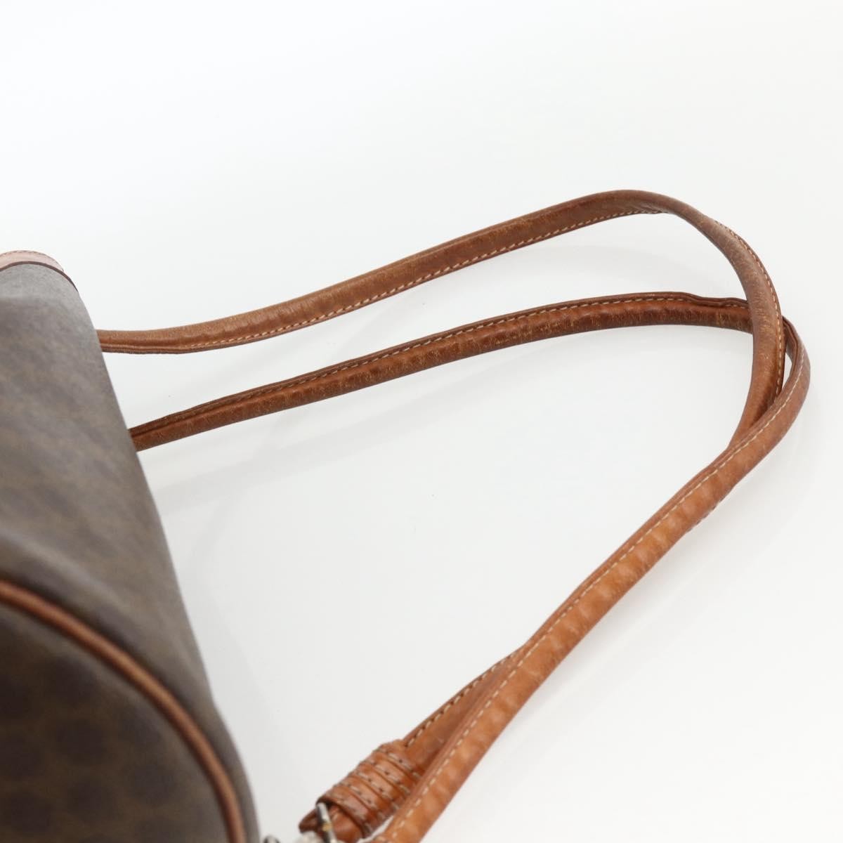 Celine Vintage Macadam Canvas And Leather Brown Canvas Backpack Bag (Pre-Owned)