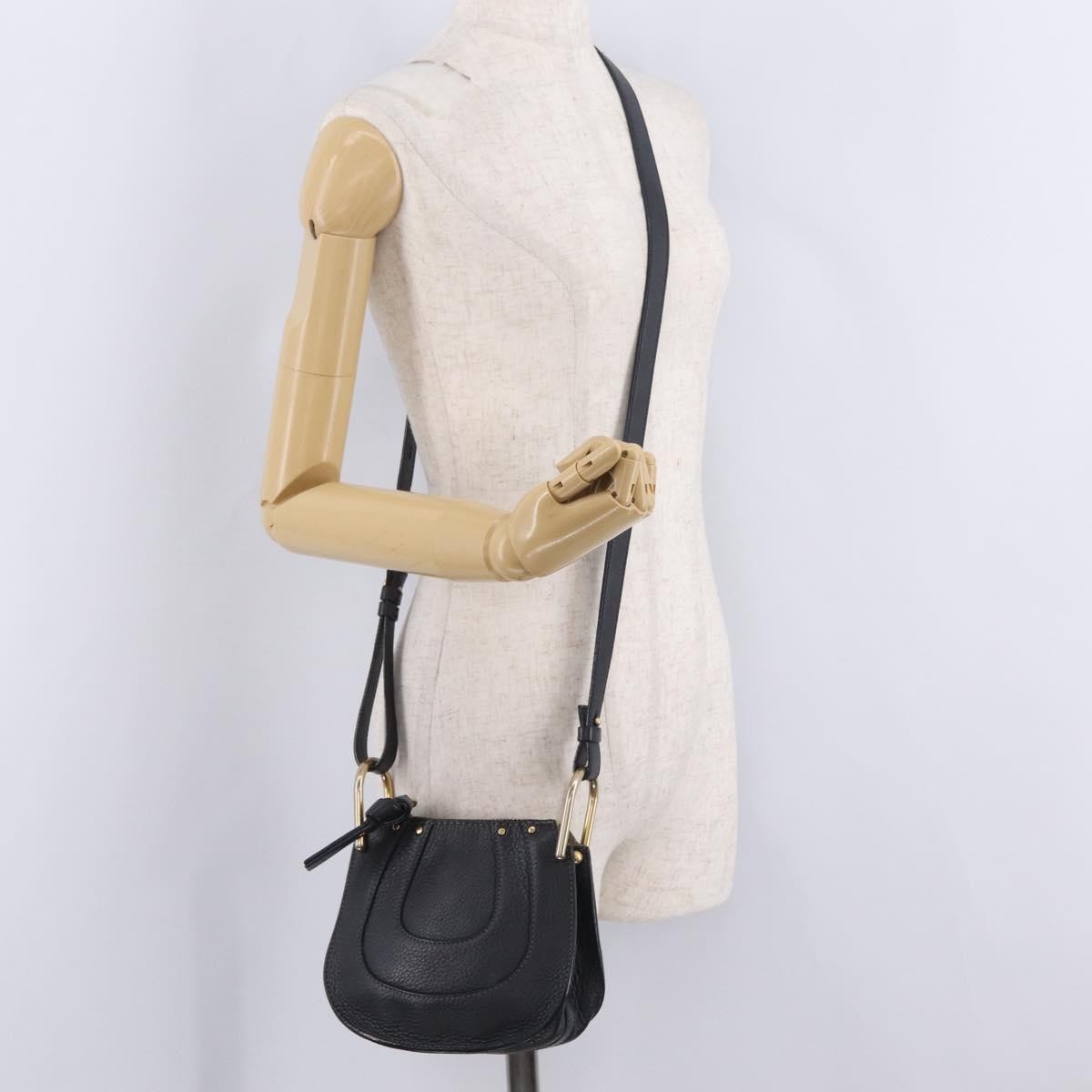 Chloe Hayley Hobo Leather Black Leather Shoulder Bag Bag (Pre-Owned)