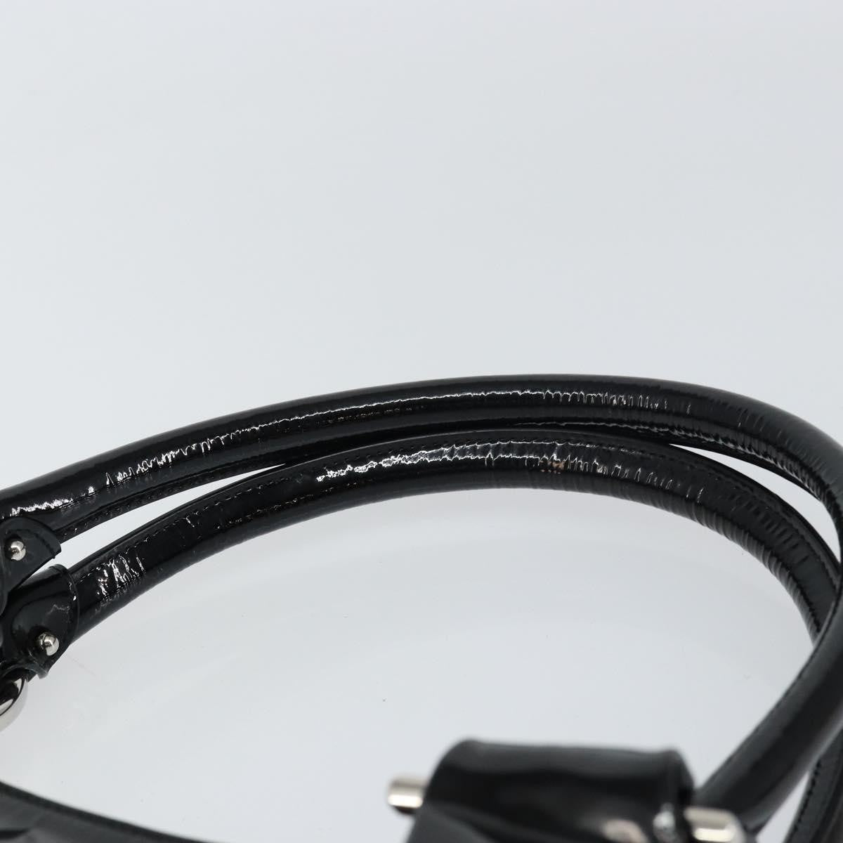 Salvatore Ferragamo Gancini Tote Patent Leather Black Patent_Leather Tote Bag Bag (Pre-Owned)