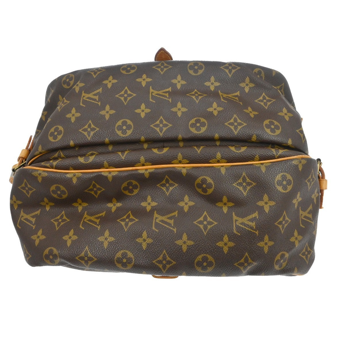 Louis Vuitton Saumur Monogram Canvas Brown Canvas Shoulder Bag Bag (Pre-Owned)