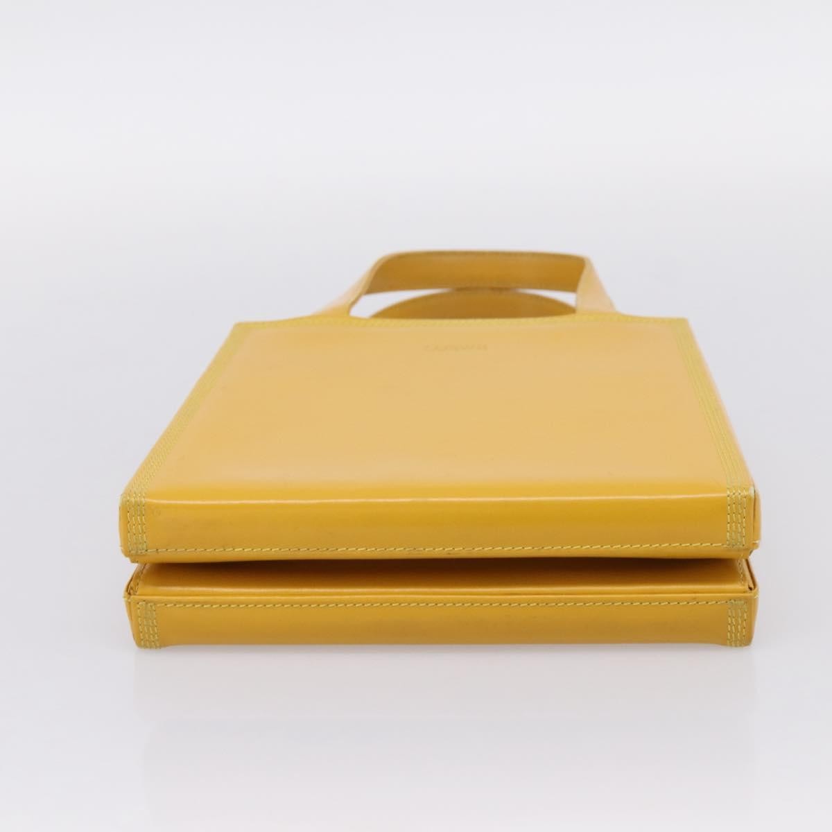 Loewe Vintage Square Tote Leather Yellow Leather Tote Bag Bag (Pre-Owned)