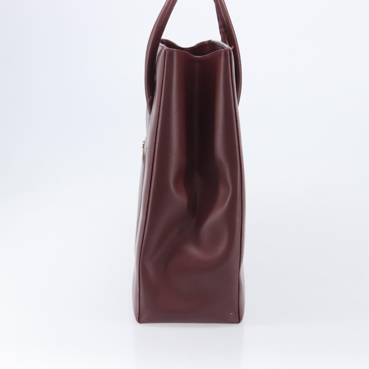 Cartier Must Line Leather Burgundy Leather Handbag (Pre-Owned)