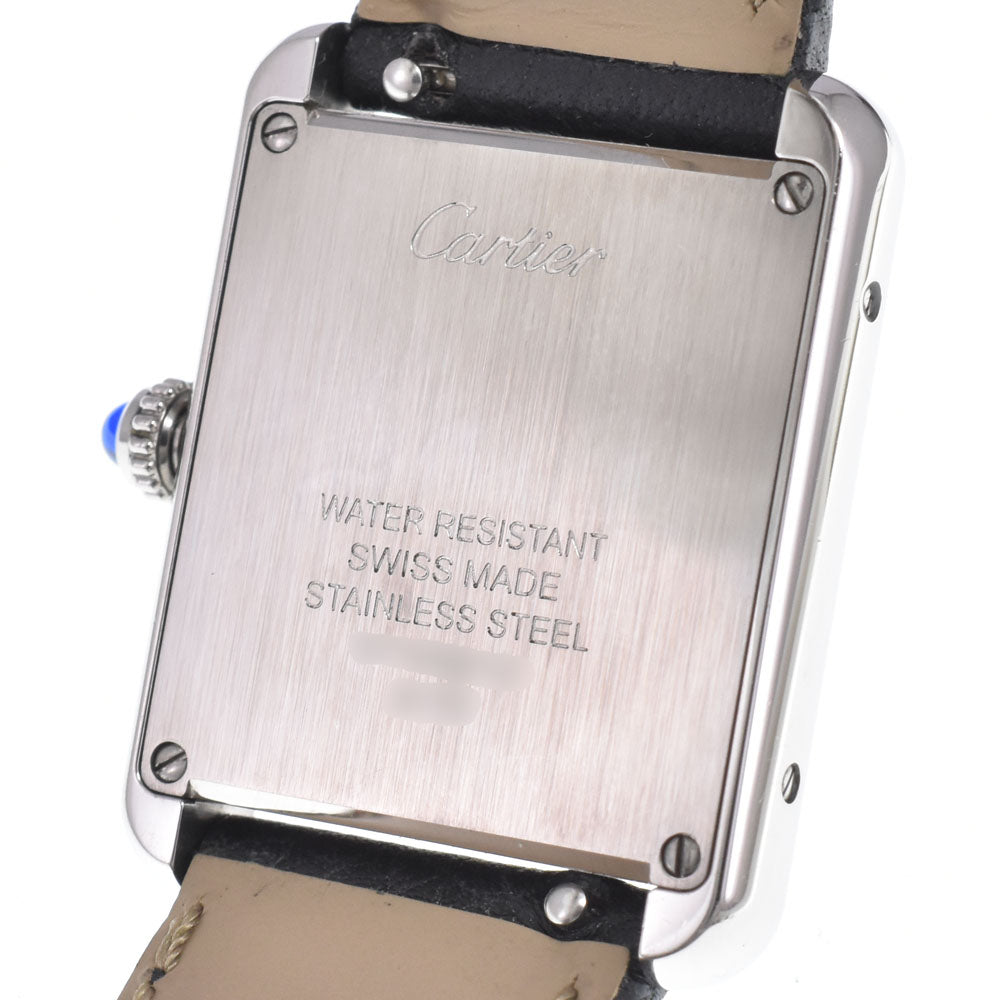Cartier Must De Cartier Tank Quartz Stainless Steel And Leather Watch (Pre-Owned)