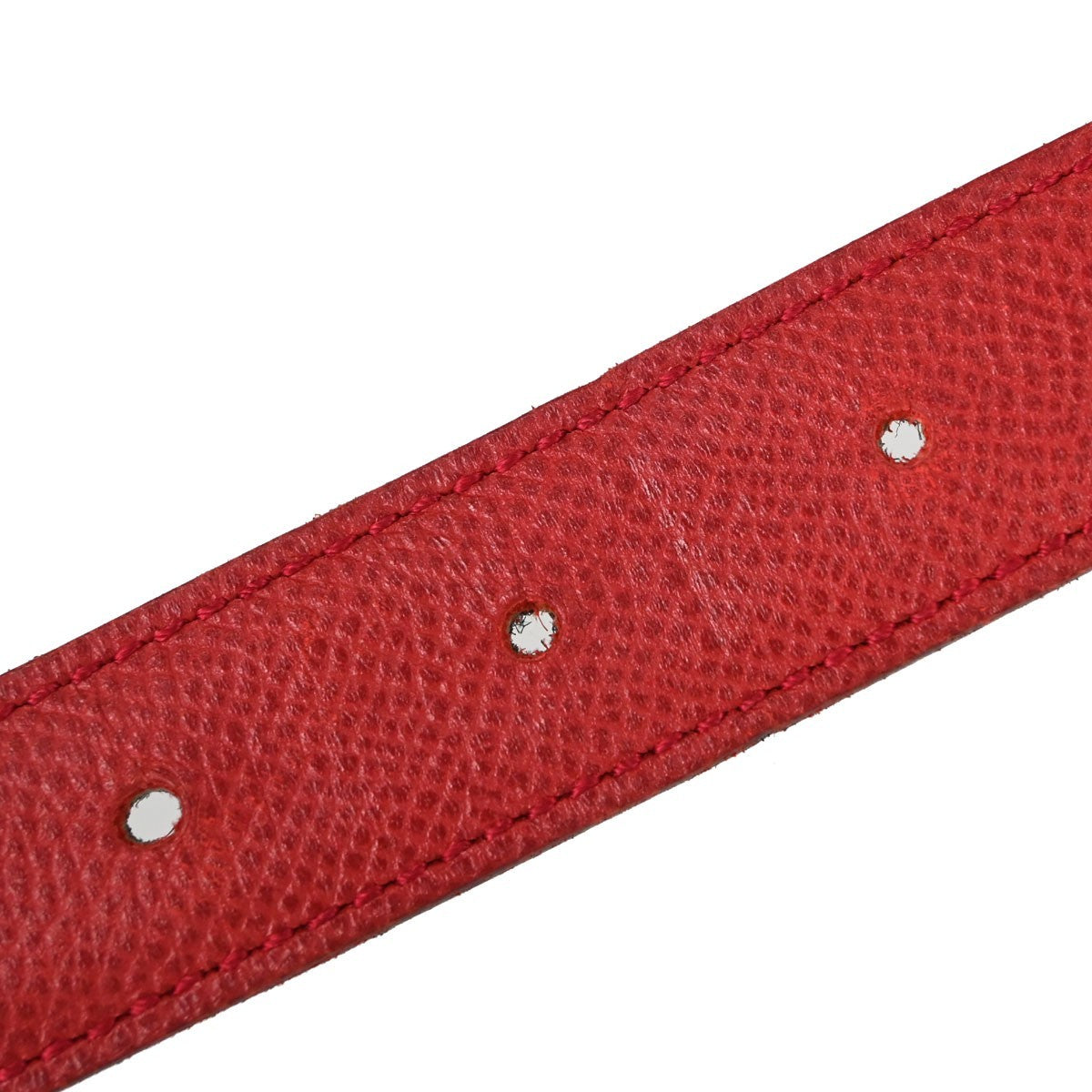 Hermes Constance Reversible Belt Leather Red Leather Belts Accessory (Pre-Owned)