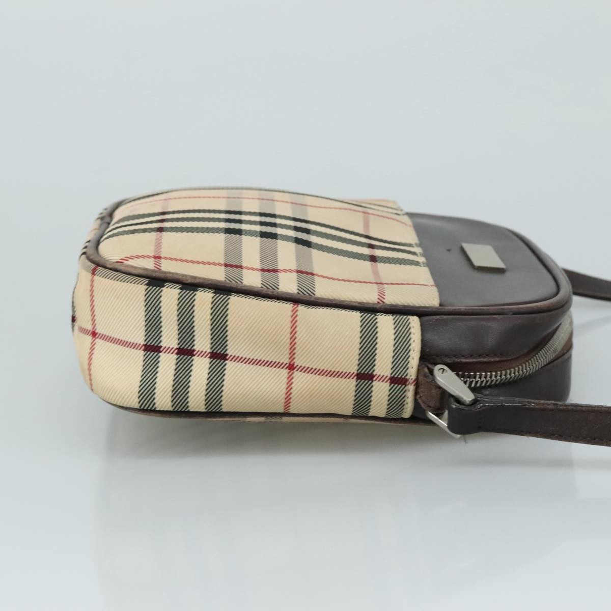 Burberry Nova Check Canvas And Leather Beige Canvas Shoulder Bag Bag (Pre-Owned)