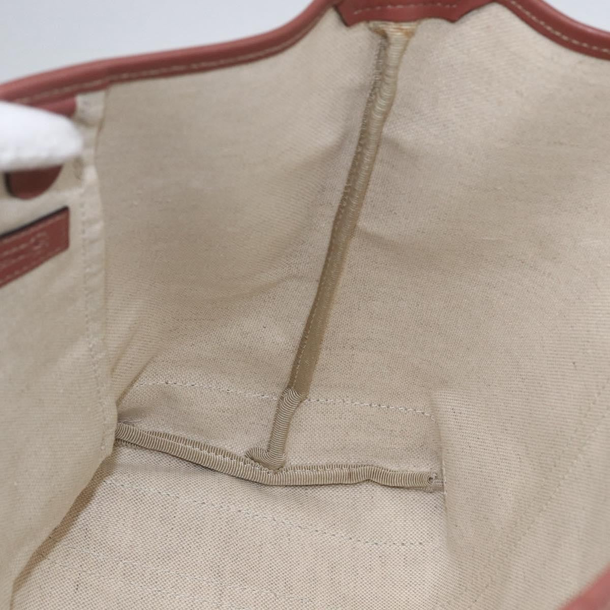 Gucci Joy Plus Tote Gg Coated Canvas With Leather Beige Canvas Tote Bag Bag (Pre-Owned)