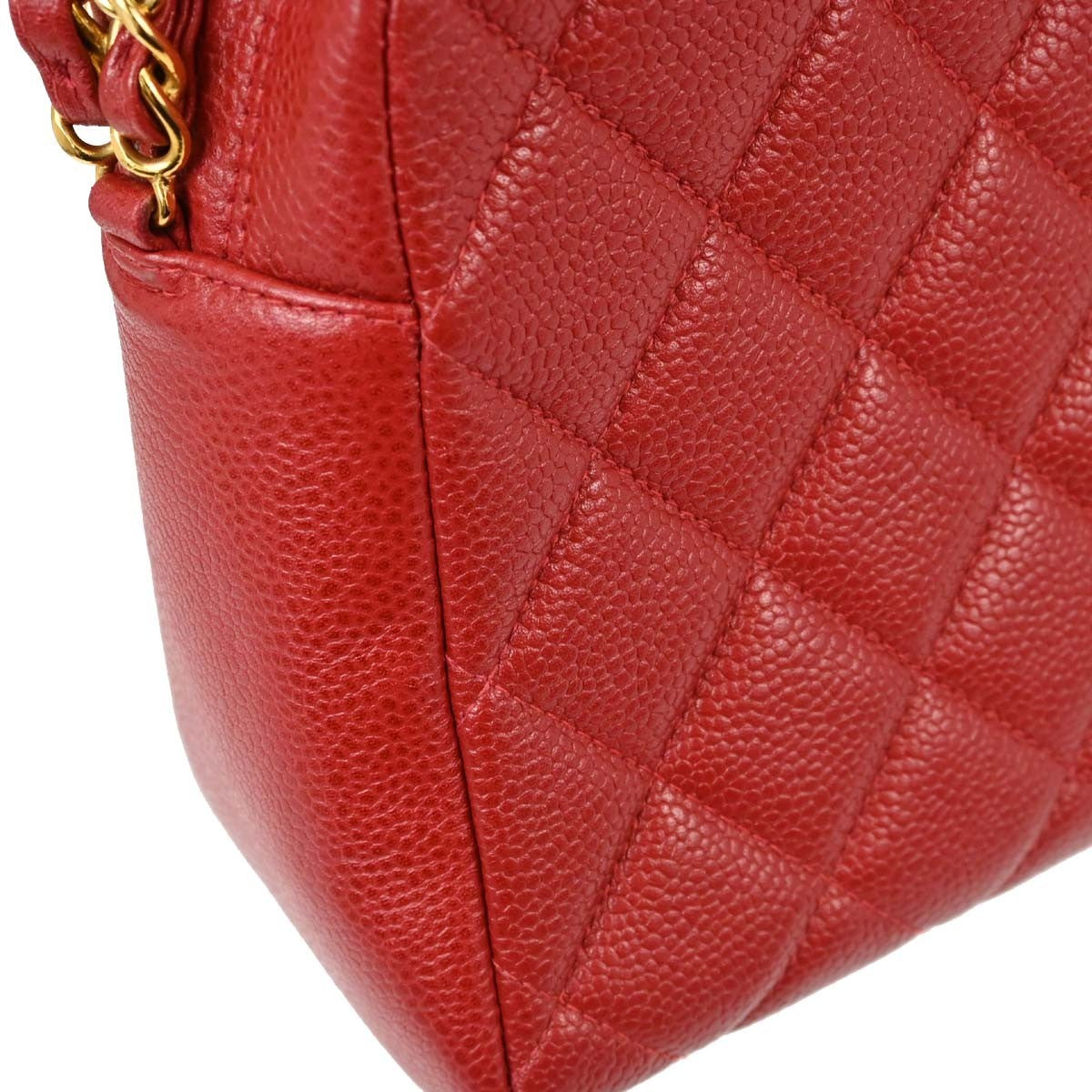 Chanel Misia Camera Quilted Lambskin Red Leather Handbag (Pre-Owned)