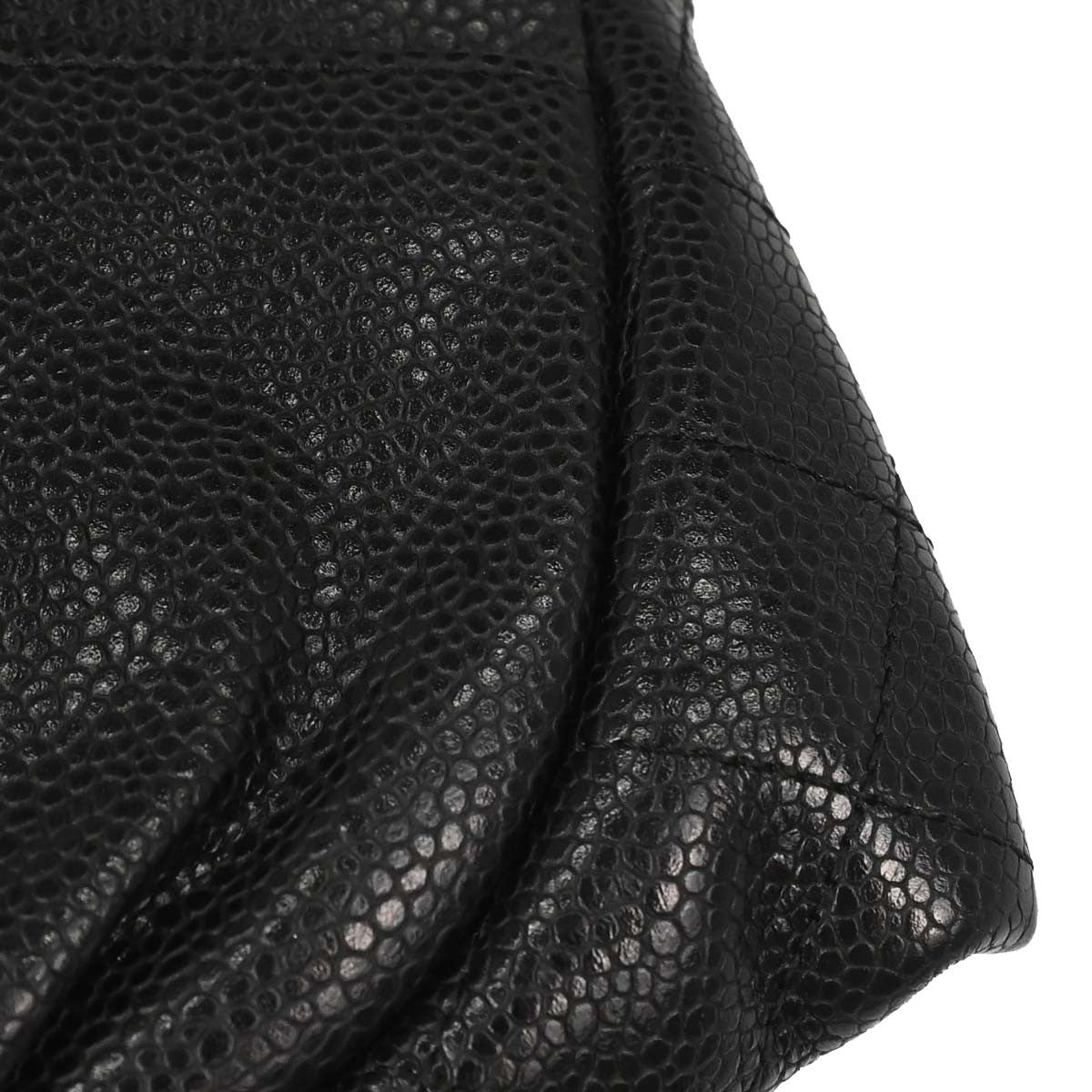 Chanel Half Moon Wallet On Chain Caviar Black Calfskin Clutche & Pouche Bag (Pre-Owned)