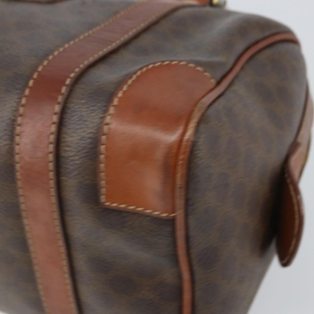 Celine Vintage Macadam Shopper Coated Canvas Brown Pvc Tote Bag Bag (Pre-Owned)