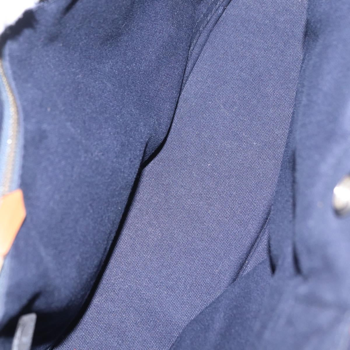 Hermes Fourre Tout Toile Navy Canvas Tote Bag Bag (Pre-Owned)