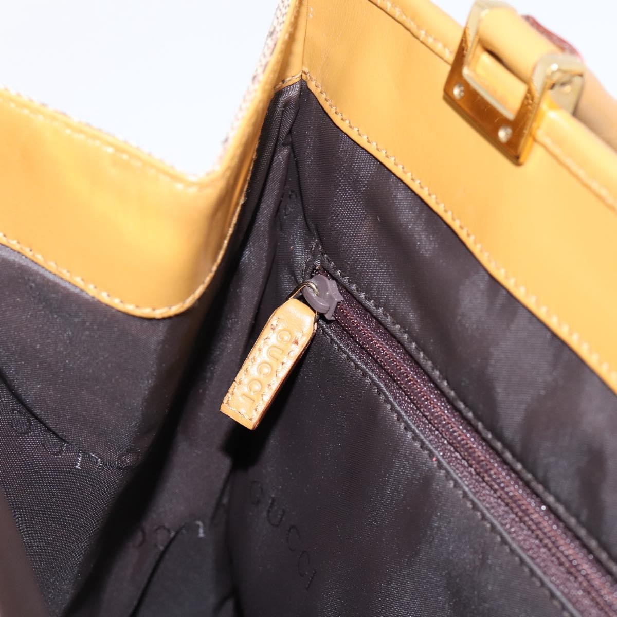 Gucci Jackie Gg Canvas Brown Canvas Tote Bag Bag (Pre-Owned)