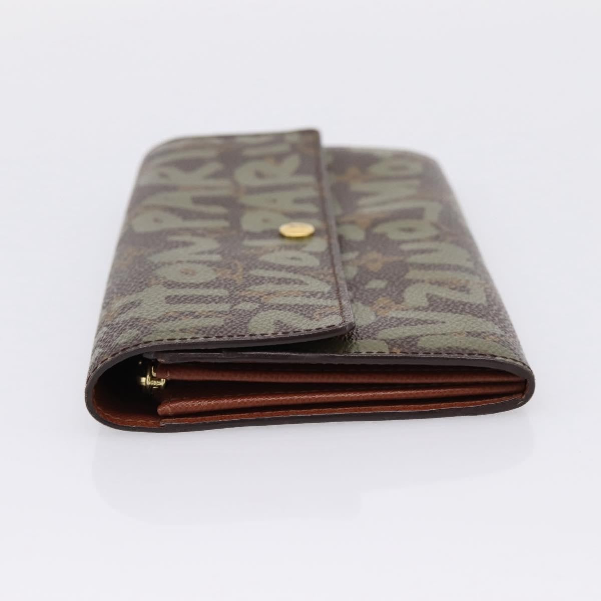Louis Vuitton Sarah Limited Edition Monogram Graffiti Khaki Canvas Wallets Accessory (Pre-Owned)