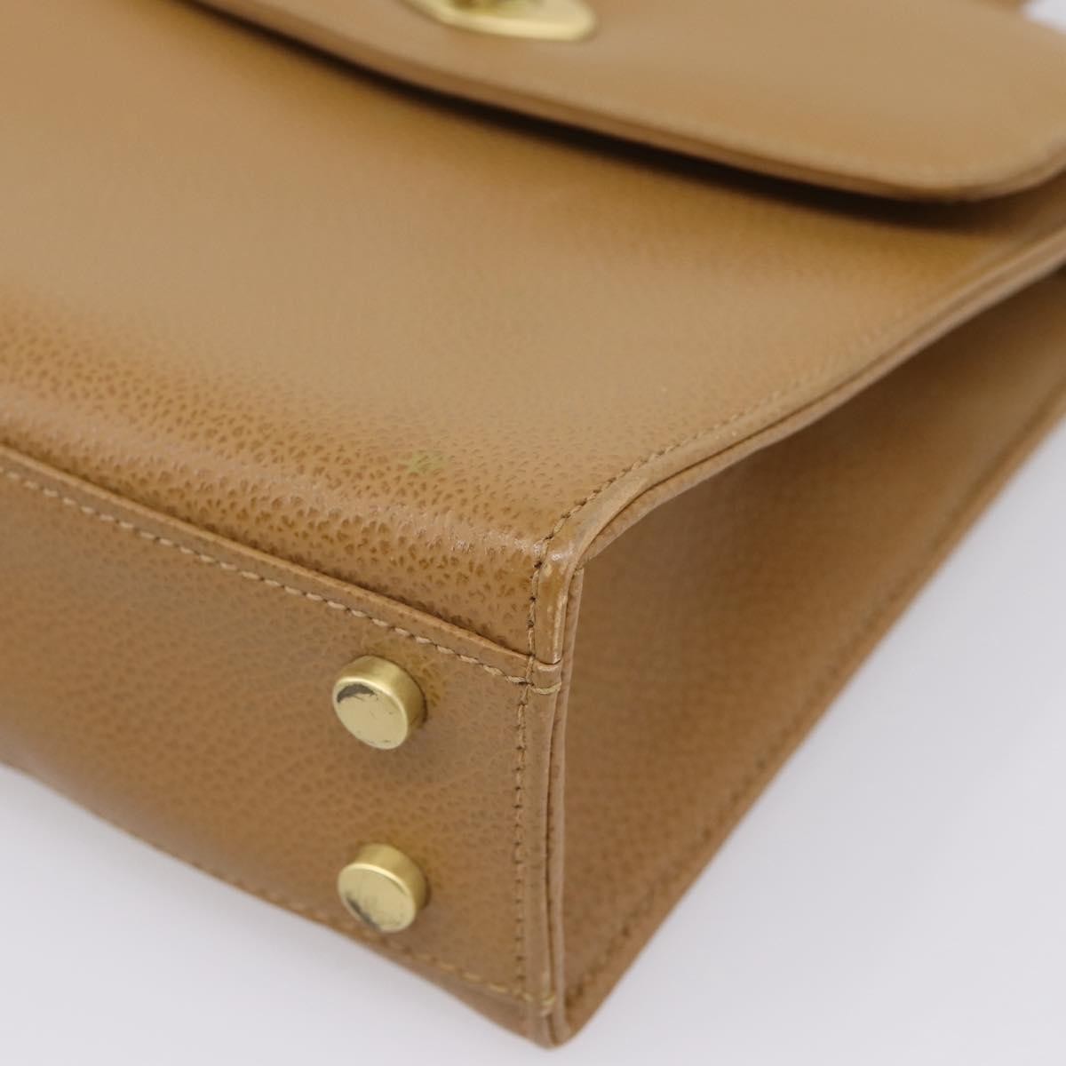Coach Handbag Sling Beige Leather Handbag (Pre-Owned)