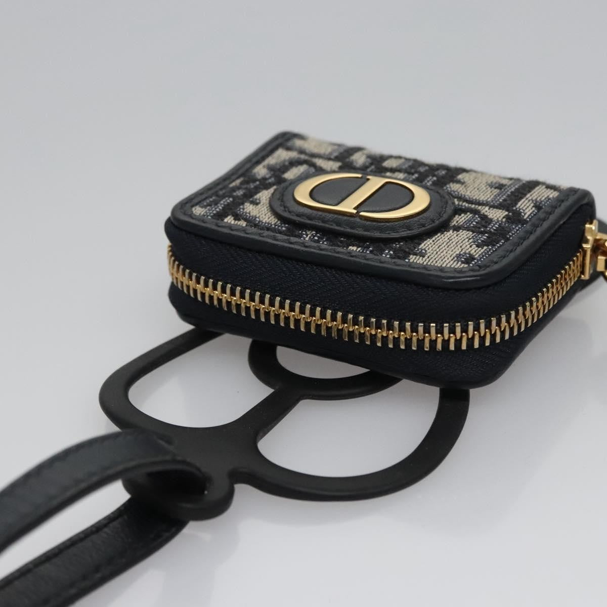 Christian Dior Trotter French Diorissimo Canvas Navy Canvas Wallets Accessory (Pre-Owned)