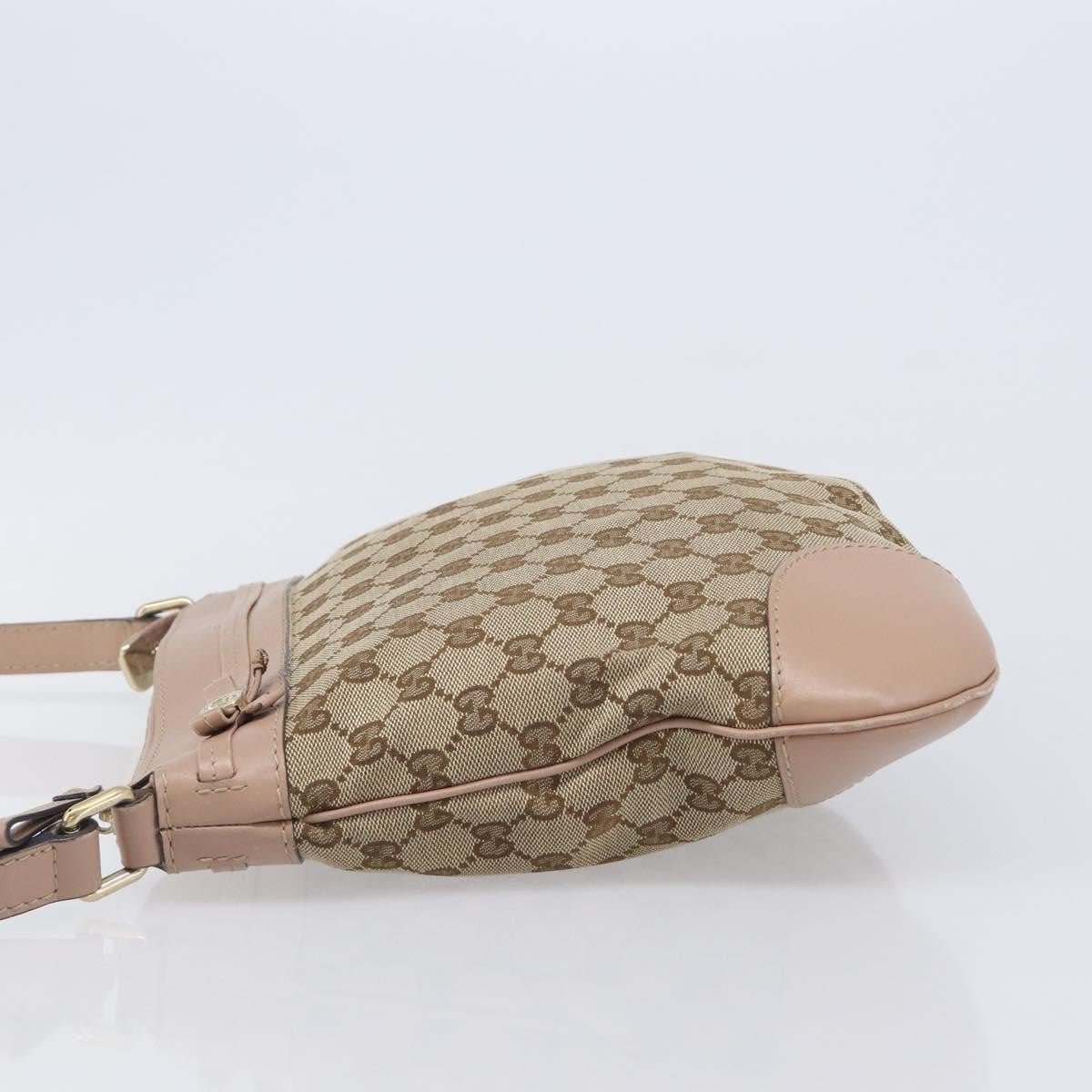 Gucci Mayfair Messenger Gg Canvas And Leather Beige Canvas Shoulder Bag Bag (Pre-Owned)