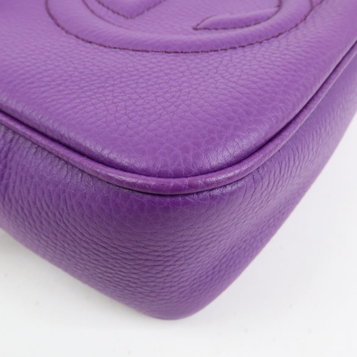Gucci Soho Disco Leather Purple Leather Crossbody Bag Bag (Pre-Owned)