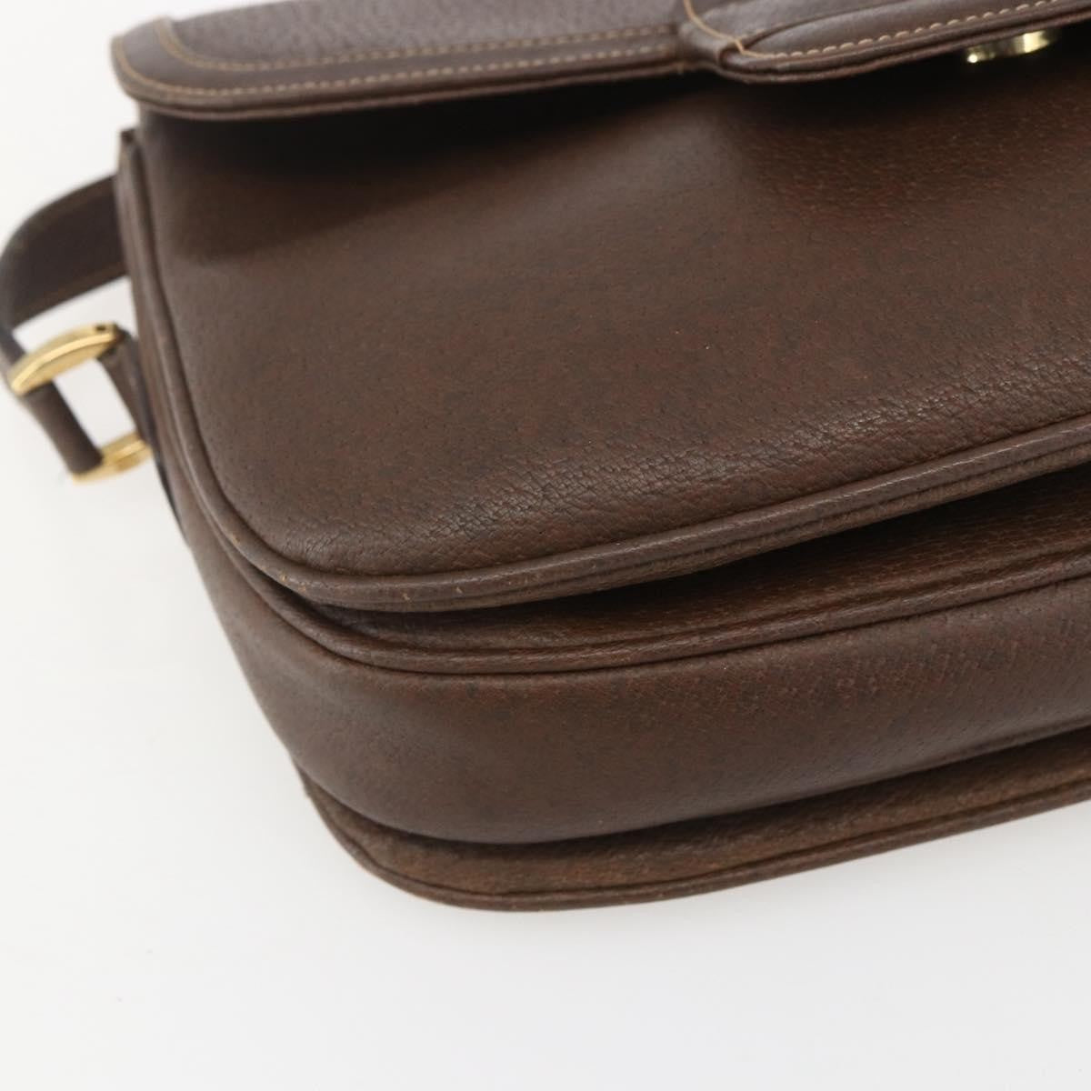 Gucci Vintage Leather Brown Leather Shoulder Bag Bag (Pre-Owned)