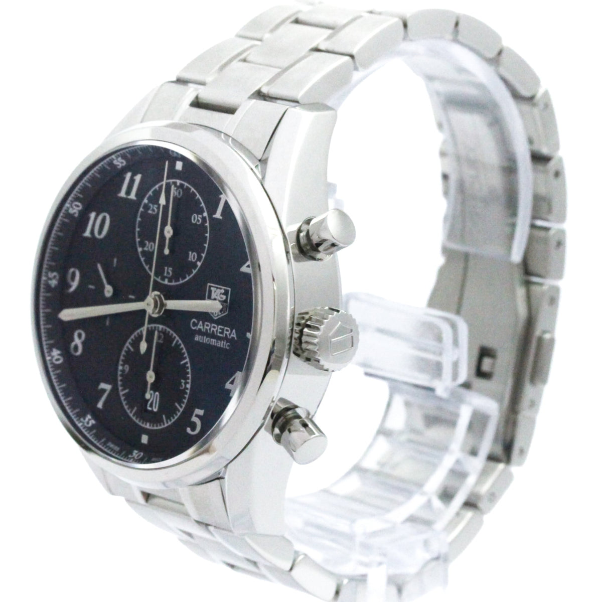 Tag Heuer Carrera Calibre 16 Heritage Chronograph Automatic Watch Stainless Steel 41 None Watch (Pre-Owned)