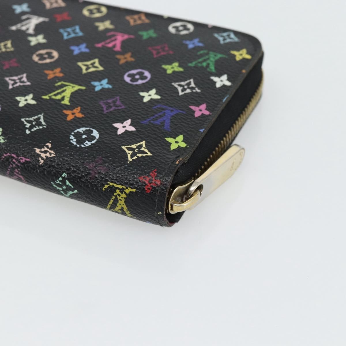 Louis Vuitton Aerogram Zippy Leather Black Canvas Wallets Accessory (Pre-Owned)