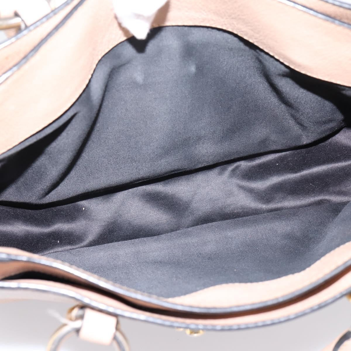 Miu Miu Madras Convertible Lock Leather Beige Leather Tote Bag Bag (Pre-Owned)
