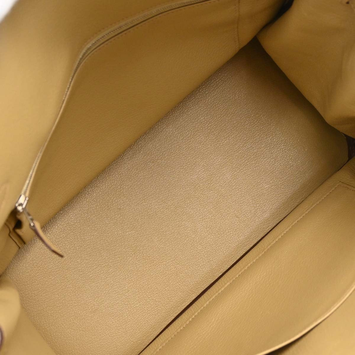 Hermes Birkin Light Togo With Palladium Hardware Beige Leather Handbag (Pre-Owned)