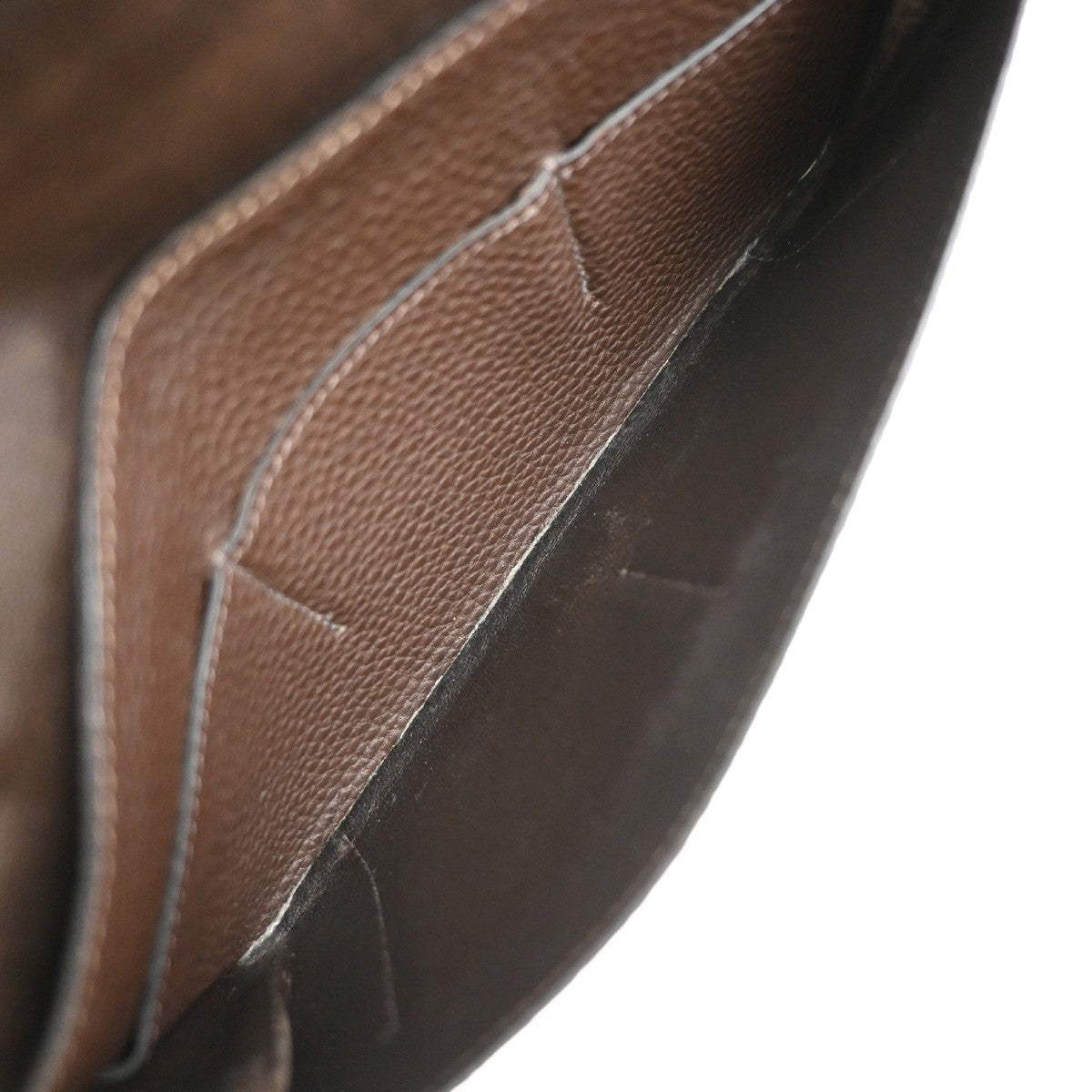 Hermes Dogon Compact Leather Brown Leather Wallets Accessory (Pre-Owned)