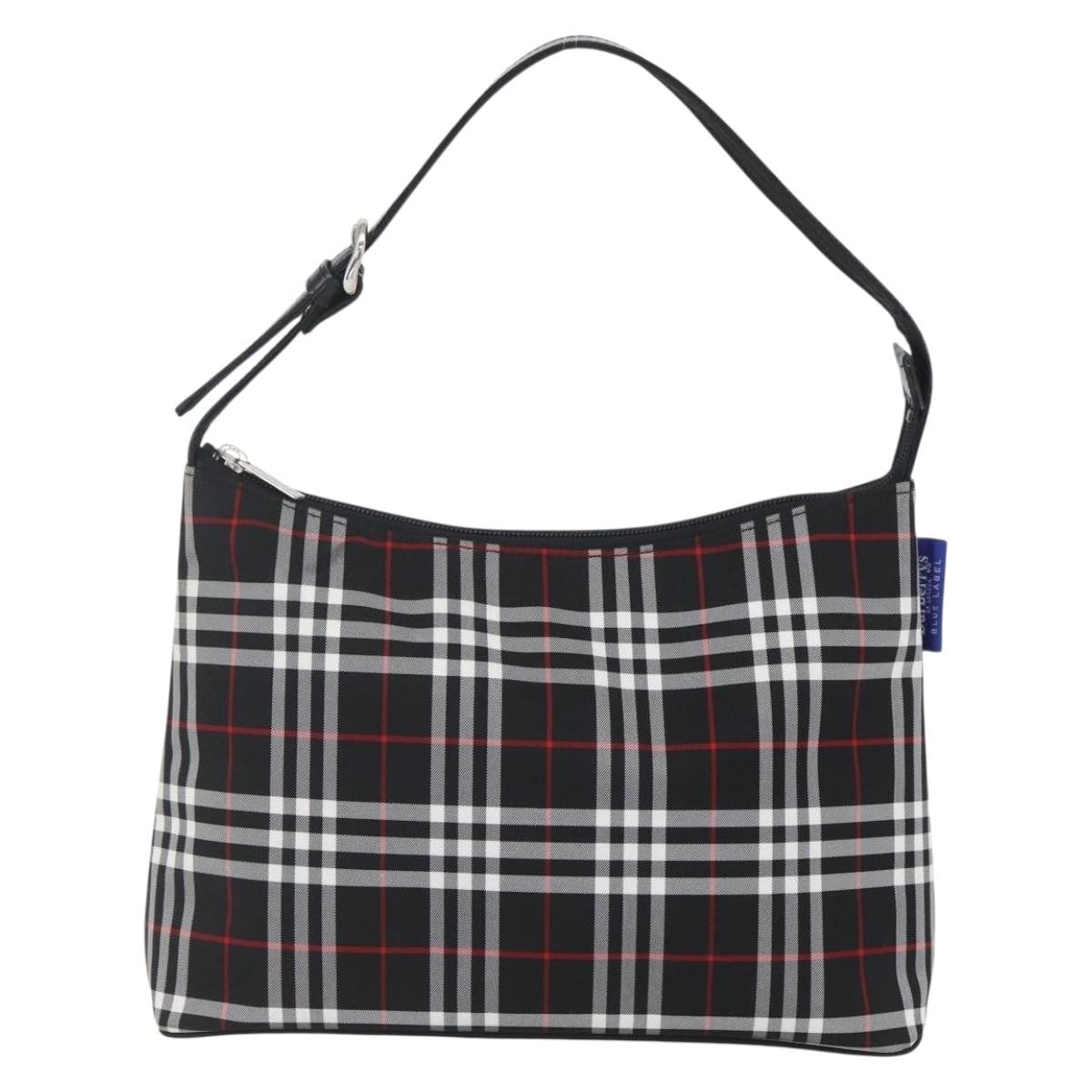 Burberry Nova Check Nylon Black Nylon Handbag (Pre-Owned)