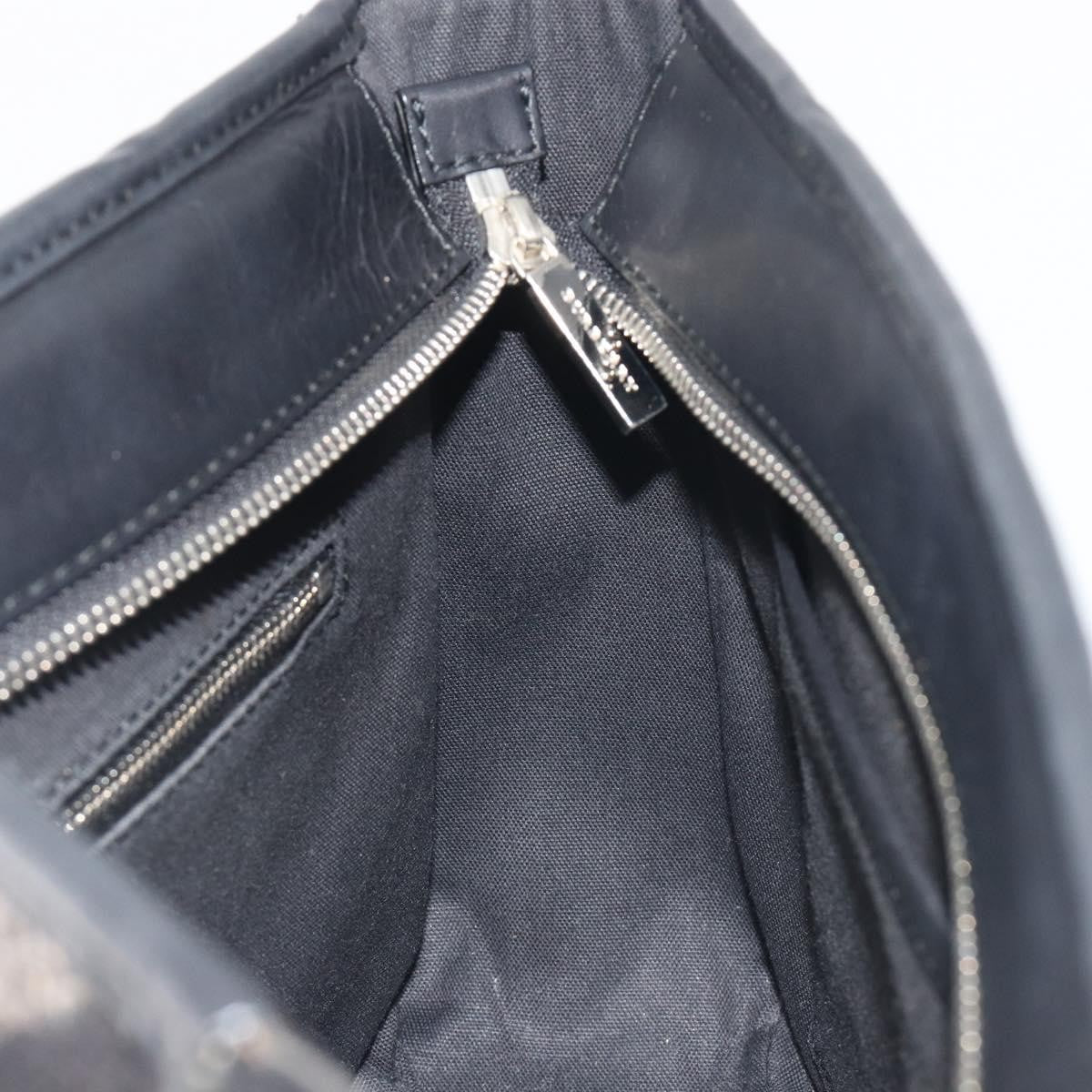 Burberry Nova Check Wool Black Wool Handbag (Pre-Owned)