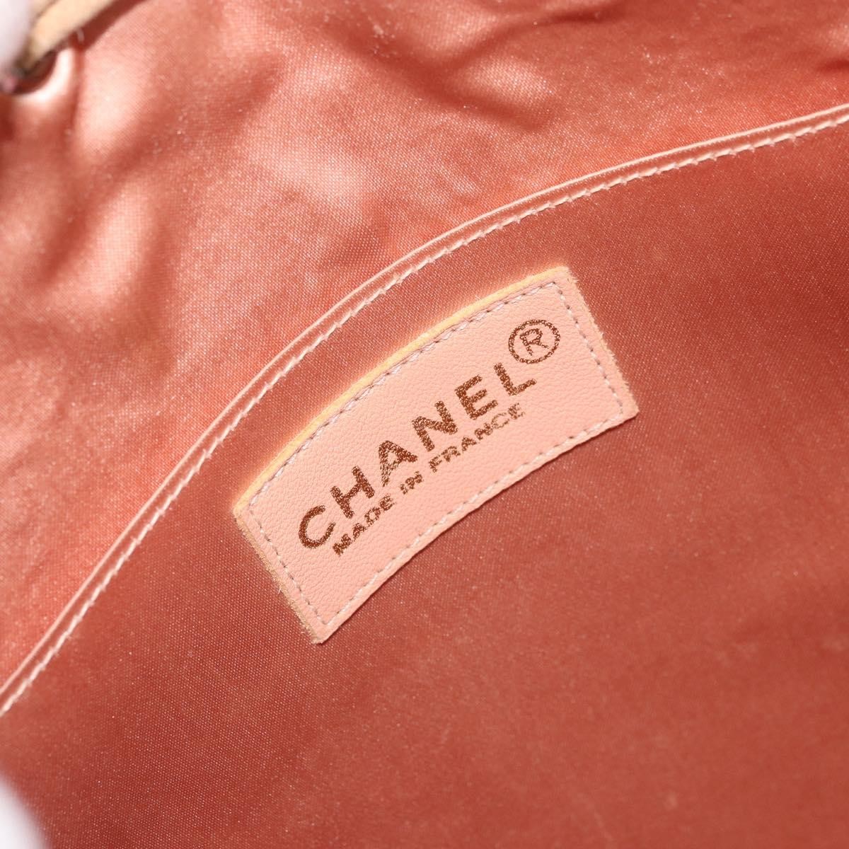 Chanel Vintage Drawstring Quilted Satin With Suede Pink Satin Backpack Bag (Pre-Owned)