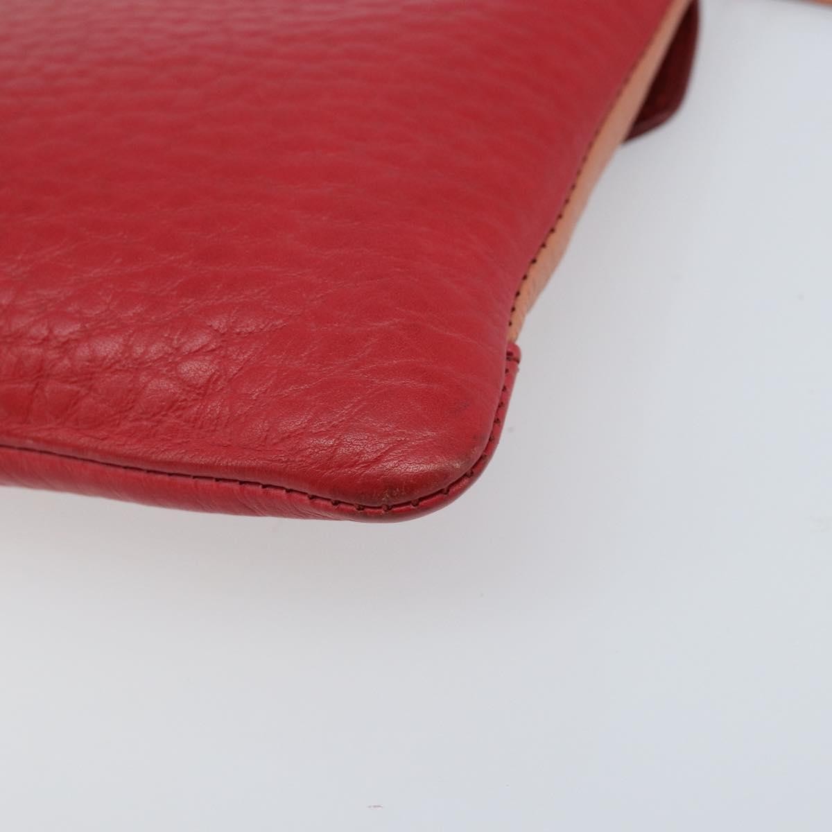 Chloe Envelope Wallet On Chain Leather Red Leather Shoulder Bag Bag (Pre-Owned)
