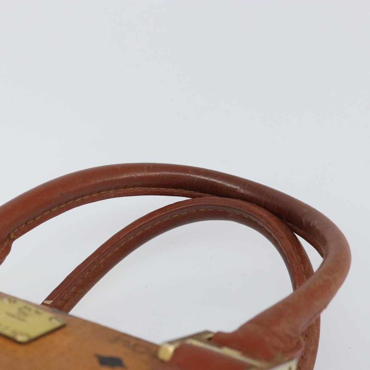 MCM Visetos Logogramme Leather Brown Leather Handbag (Pre-Owned)