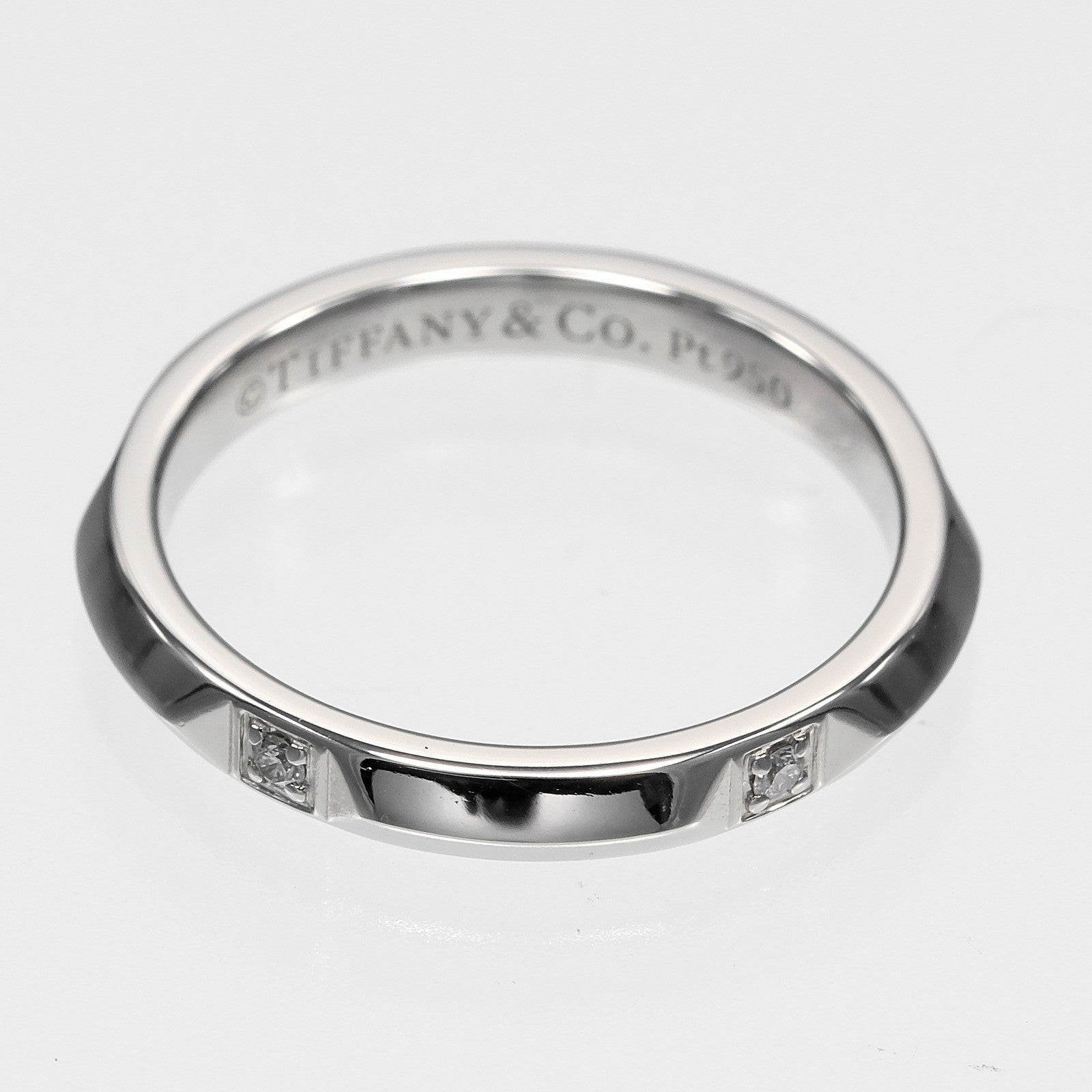 Tiffany & Co. True Band Platinum / 5Pdiamond Silver Platinum Ring Jewelry (Pre-Owned)
