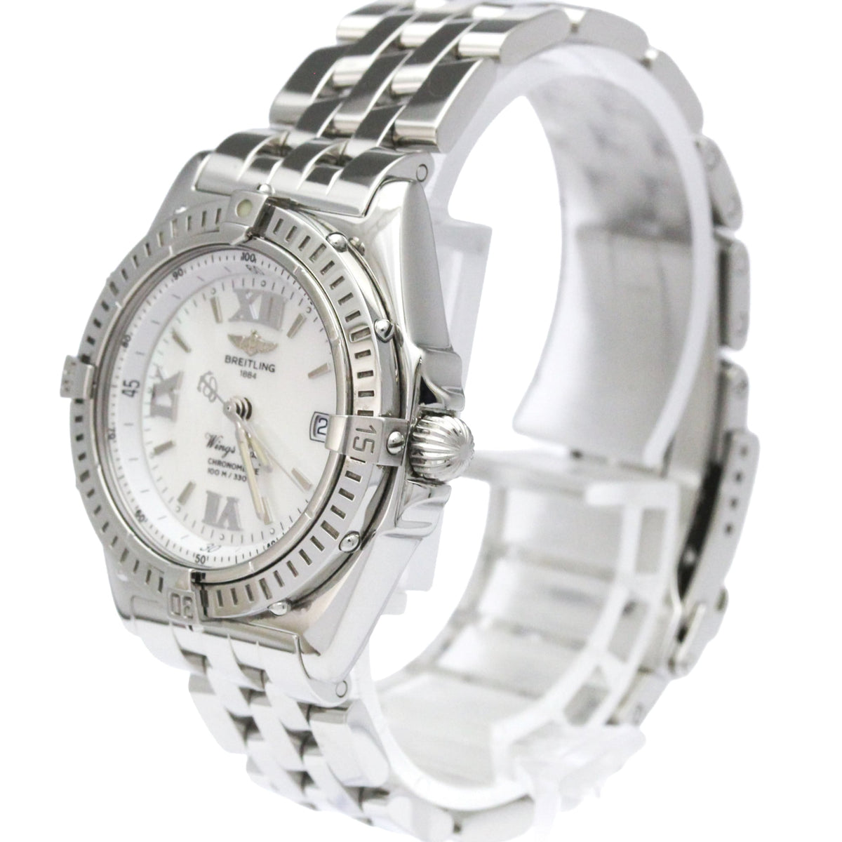 Breitling Wings Lady Quartz Stainless Steel Watch (Pre-Owned)