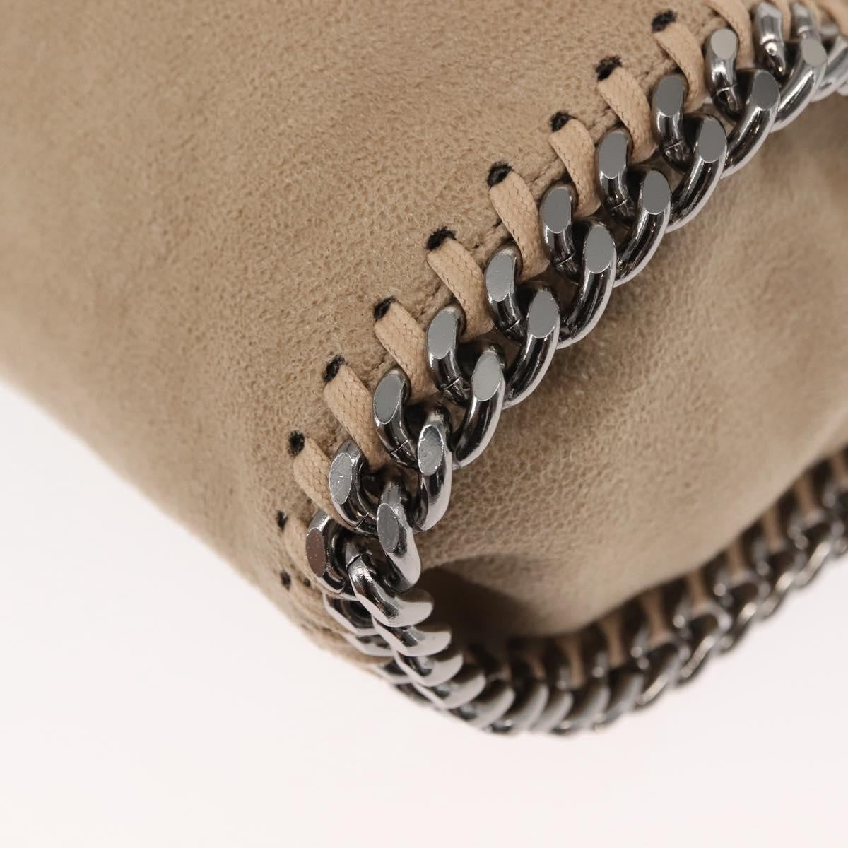 Stella Mccartney Falabella Fold Over Shaggy Deer Beige Polyester Crossbody Bag Bag (Pre-Owned)