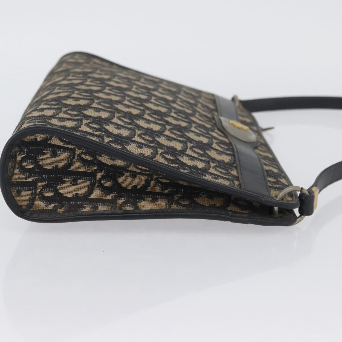 Christian Dior Vintage Trotter Canvas Navy Canvas Shoulder Bag Bag (Pre-Owned)